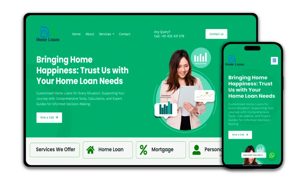 DS Home Loans Mockup
